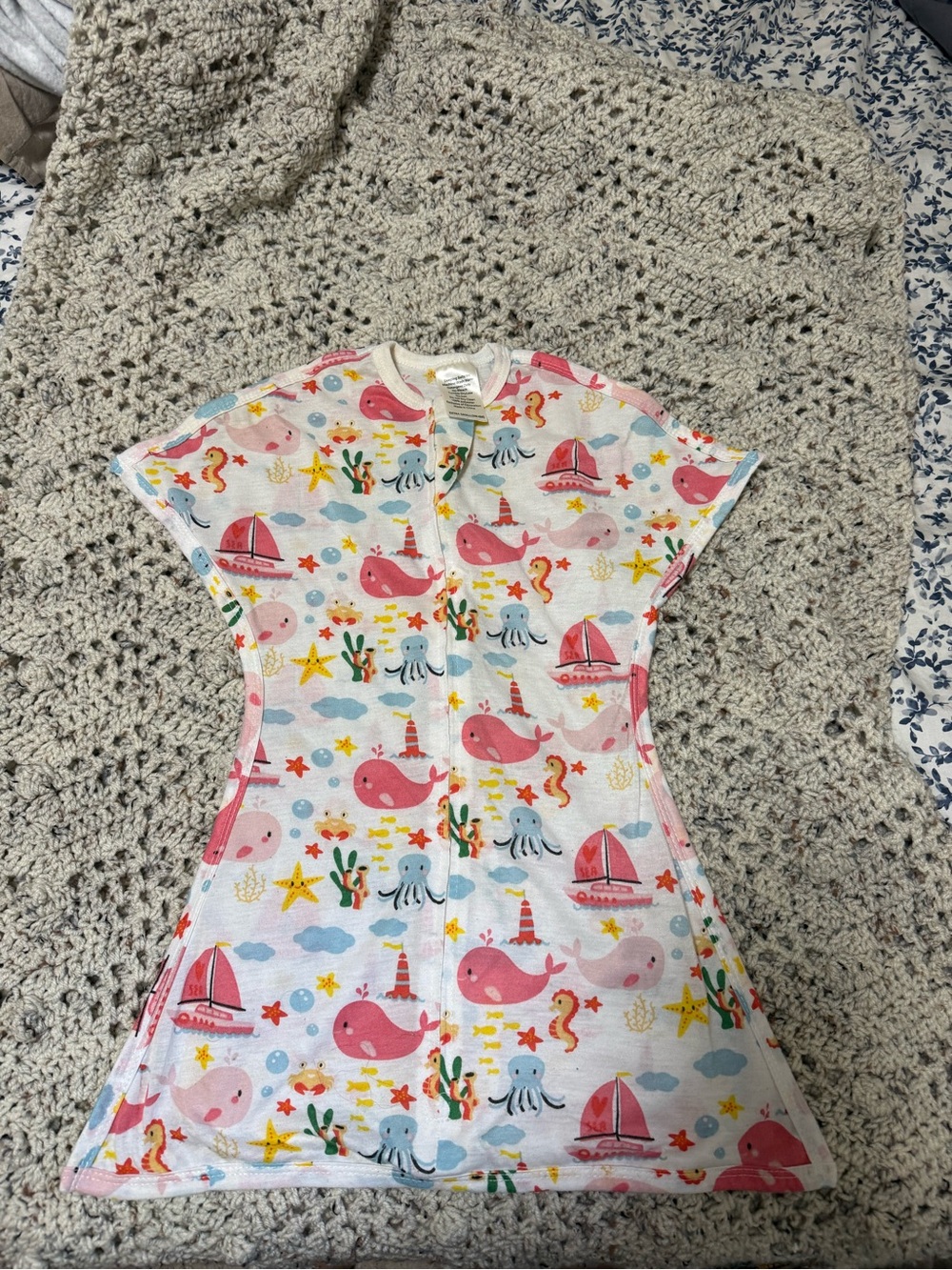 Zipadee Zip XS Nautical Whale Print Transition Sleep Sack